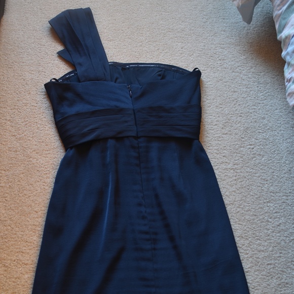 BCBGMaxAzria Palais Navy One-Shoulder Dress - Picture 3 of 5